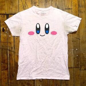 Kirby Tee Womens S Light Pink Nintendo Graphic Short Sleeve Crew Neck Pullover